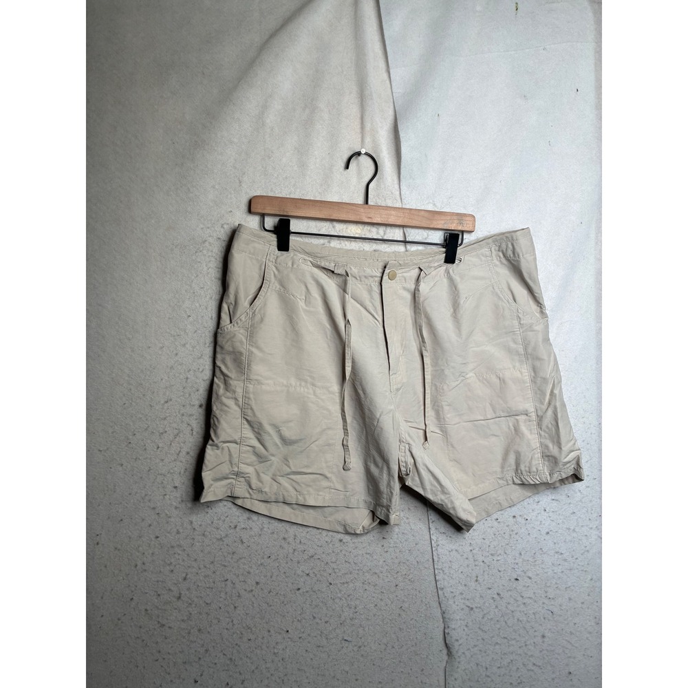 Columbia Sportswear Womens XL Tan Khaki Hiking Shorts AL4356 Drawstring Waist